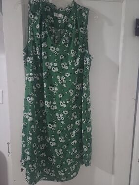 Market & Spruce Green Floral Sleeveless Maxi Dress